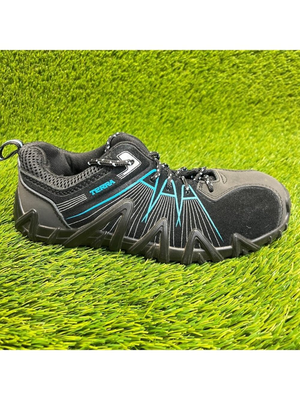 Terra‎ Spider Womens Size 7.5 Black Gray Outdoor Composite Toe Safety Work Shoes